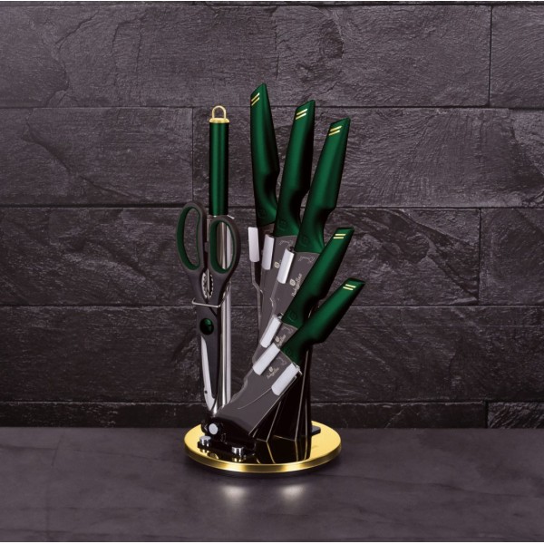 Набір кухонних ножів Berlinger Haus Black Emerald BH-2690, 8 предметів для готування
