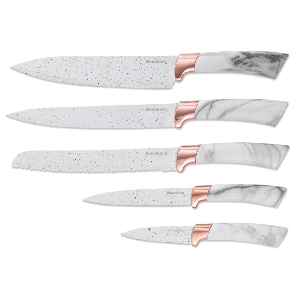 Zestaw noży kuchennych Klausberg KB-7769 w bloku 5 elementów do codziennego użytku