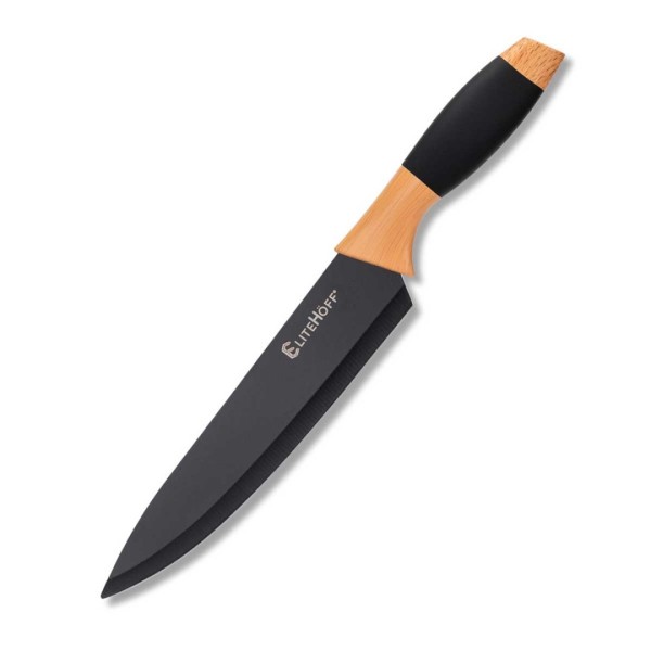 Zestaw noży kuchennych E-6266 w stojaku z ostrzałką - do domu, 6 elementów