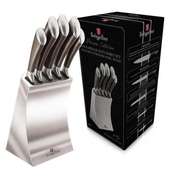 Zestaw noży kuchennych Berlinger Haus Passion Carbon 6 elementów BH-2136