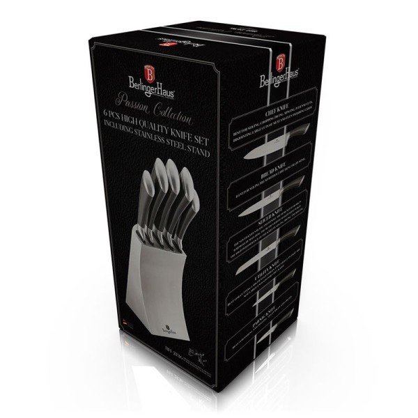 Zestaw noży kuchennych Berlinger Haus Passion Carbon 6 elementów BH-2136