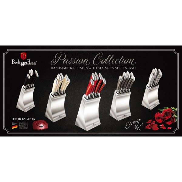 Zestaw noży kuchennych Berlinger Haus Passion Carbon 6 elementów BH-2136
