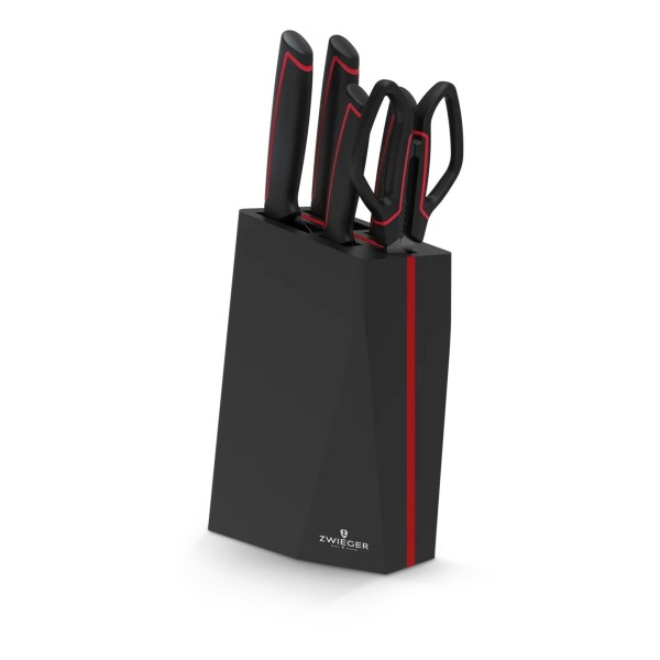 Zestaw noży kuchennych ZWIEGER Red Line z blokiem, komplet do domu