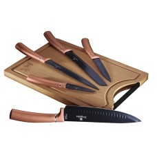 Набір кухонних ножів Berlinger Haus BH-2575 з дошкою для нарізання, універсальний комплект для кухні