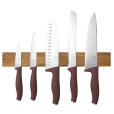 Набір кухонних ножів Berlinger Haus Leonardo BH-2944 з магнітною планкою для зберігання