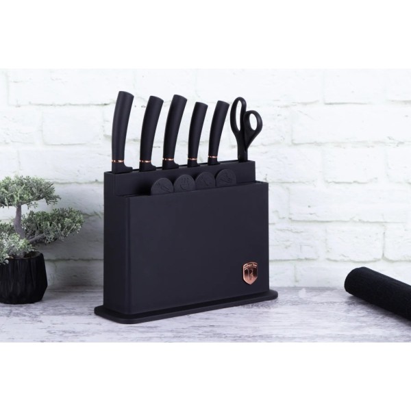 Набір кухонних ножів BerlingerHaus Black Rose BH-2491 з блоком і дошками для нарізання