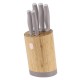 Набір кухонних ножів BerlingerHaus Taupe Collection BH-2756, 5 елементів, з бамбуковою підставкою для зручного зберігання