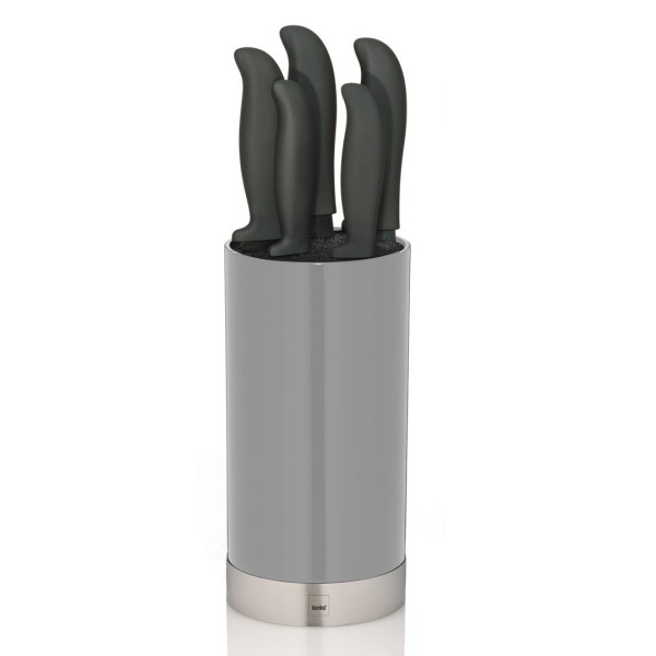 Набір ножів KELA Acida, 6 шт. в блоці — для щоденної кухні, сірий/чорний