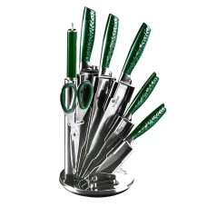 Zestaw noży kuchennych Berlinger Haus Metallic Line Emerald 8 el. w stojaku
