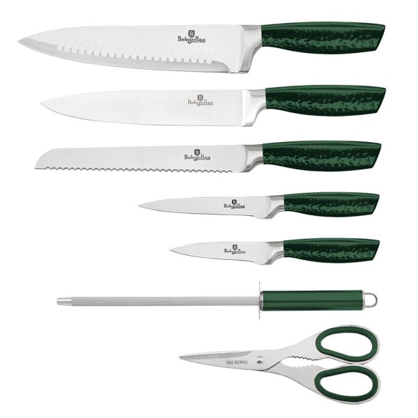 Zestaw noży kuchennych Berlinger Haus Metallic Line Emerald 8 el. w stojaku