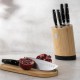 Набір кухонних ножів BerlingerHaus Matte Black Collection BH-3136, 5 шт у бамбуковій підставці