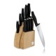Набір кухонних ножів BerlingerHaus Matte Black BH-2979 у бамбуковій підставці для зручного зберігання