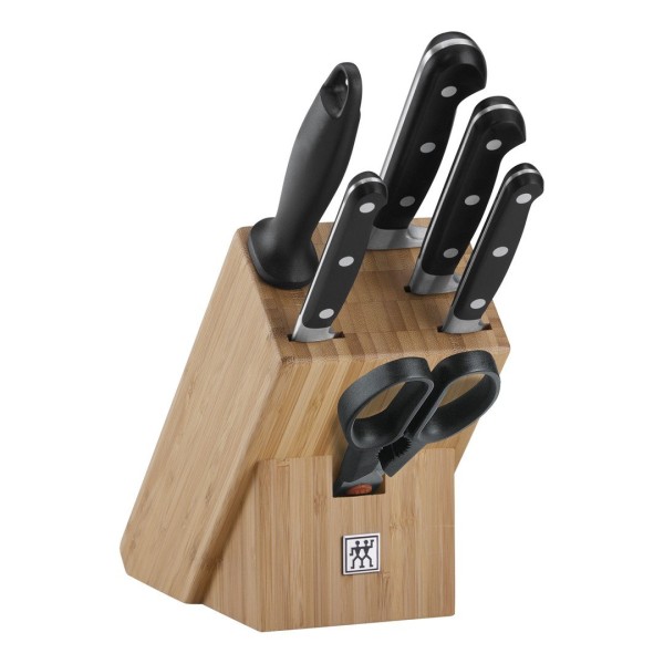 Набір кухонних ножів Zwilling Professional S, 4 шт, з дерев’яним блоком для зберігання
