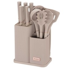 Набір кухонних ножів і аксесуарів Klausberg KB-7935 з дошкою у стійці для зручного готування