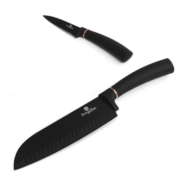 Набір кухонних ножів Berlinger Haus Black Rose Gold BH-2337, 6 предметів для ефективної нарізки