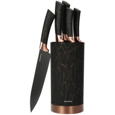 Zestaw noży kuchennych Klausberg KB-7799 w bloku 5 elementów do codziennego gotowania