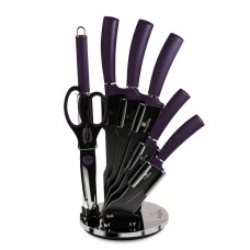 Zestaw noży kuchennych Berlinger Haus Purple Eclipse 8 el. w bloku BH-2560