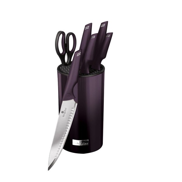 Zestaw noży kuchennych Berlinger Haus Purple Eclipse BH-2798 w bloku do kuchni