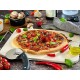 Zestaw noży kuchennych Gefu Darioso nóż do pizzy i kamień do pieczenia z prostokątnym stojakiem