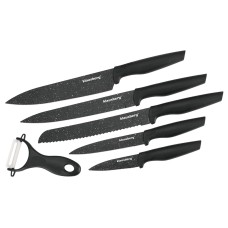 Zestaw noży kuchennych Klausberg KB-7613 z powłoką marmurową, 6 elementów do codziennego użytku
