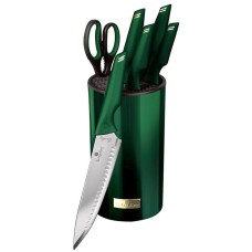 Zestaw noży kuchennych Berlinger Haus Emerald BH-2794 z blokiem 7 elementów