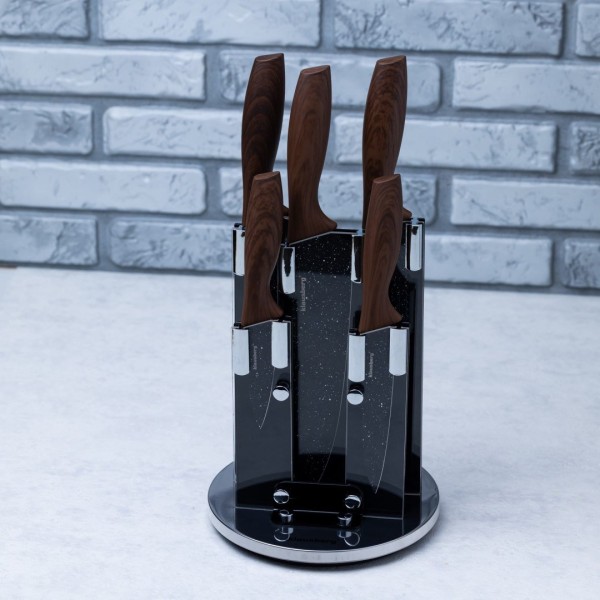 Zestaw noży kuchennych Klausberg KB-7615 5 el. w stojaku obrotowym