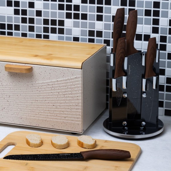 Zestaw noży kuchennych Klausberg KB-7615 5 el. w stojaku obrotowym