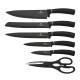 Zestaw noży kuchennych Berlinger Haus Black Silver BH-2480 z 7 elementami w stojaku