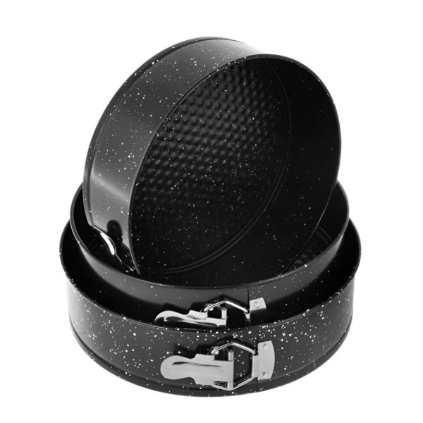 Zestaw tortownic blaszanych Brunbeste BB-2550 non-stick 18/20/22 cm do wypieków