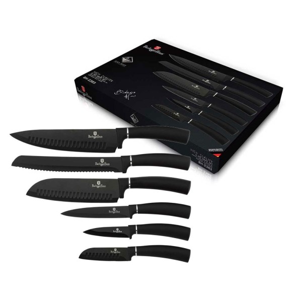 Zestaw noży kuchennych Berlinger Haus Black Silver BH-2383, 6 elementów, do codziennego użytku