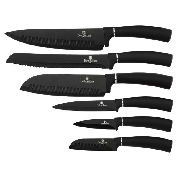Zestaw noży kuchennych Berlinger Haus Black Silver BH-2383, 6 elementów, do codziennego użytku