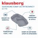 Zestaw wkładów silikonowych Klausberg KB-7790 do beztłuszczowej frytkownicy 20 cm kwadratowy składany 2 sztuki