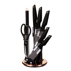 Набір кухонних ножів Berlinger Haus Black Rose Gold BH-2692, 8 предметів для дому та кухні
