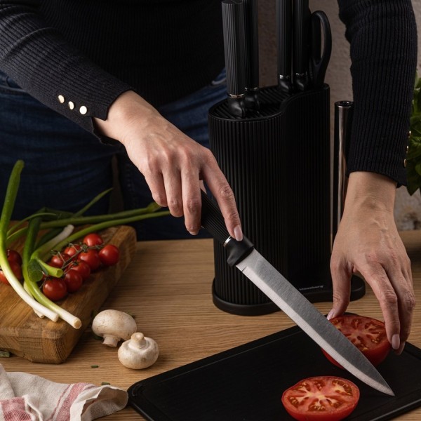 Zestaw noży kuchennych Klausberg KB-7978 (ze stojakiem i deską)