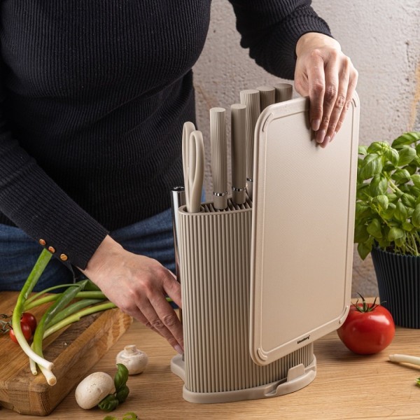 Zestaw noży kuchennych Klausberg KB-7979 (ze stojakiem i deską)