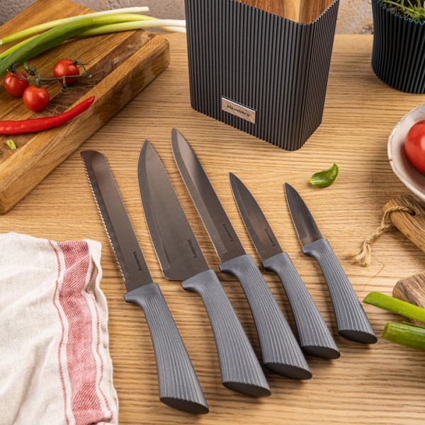 Zestaw noży kuchennych Klausberg KB-7979 (blok akacjowy)