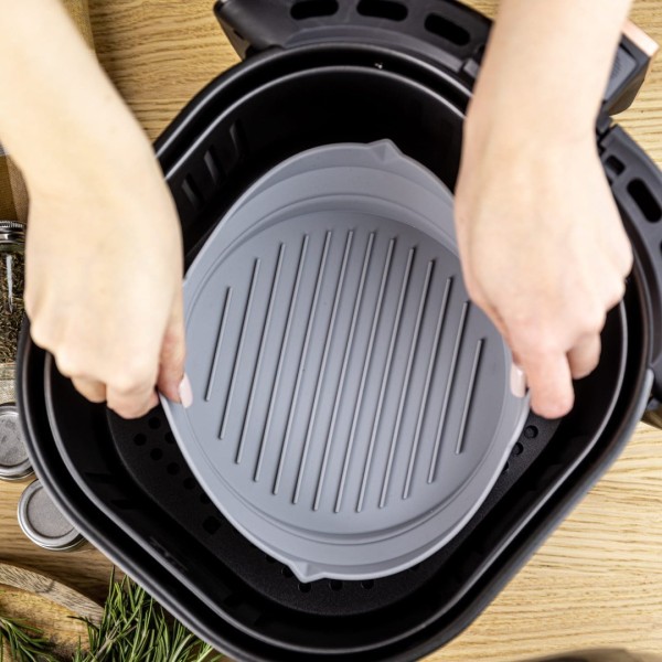 Zestaw wkładów silikonowych Klausberg KB-7789 do frytkownicy beztłuszczowej 20 cm okrągły składany 2 sztuki