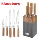 Zestaw noży kuchennych Klausberg KB-7983 (blok akacjowy)