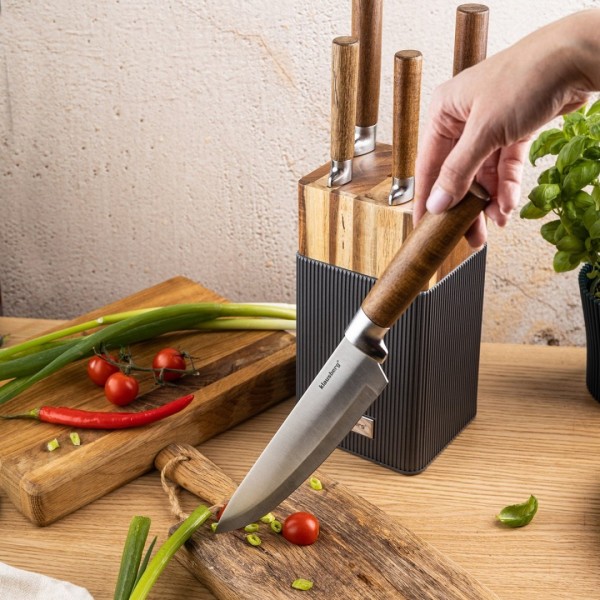 Zestaw noży kuchennych Klausberg KB-7983 (blok akacjowy)