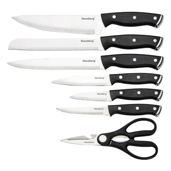 Zestaw noży kuchennych i do steków Klausberg KB-7985 (w bloku)