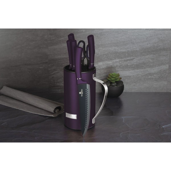 Zestaw noży kuchennych Berlinger Haus Purple Eclipse BH-2584 w stojaku 7 elementów