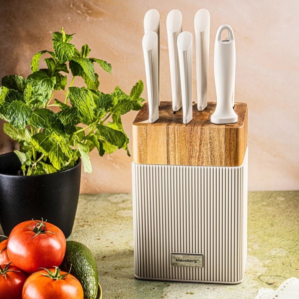 Zestaw noży kuchennych Klausberg KB-7984 (blok akacjowy)