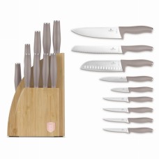 Zestaw noży kuchennych Berlinger Haus Taupe BH-3122 w bloku bambusowym 10 elementów