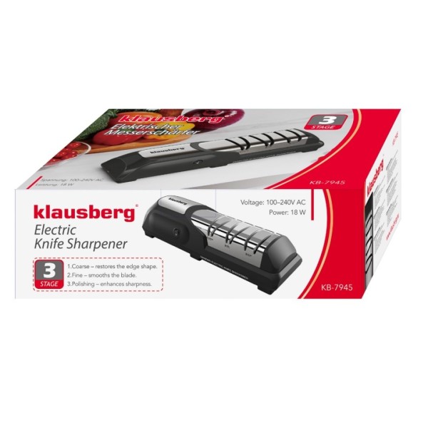 Elektryczna ostrzałka do noży Klausberg KB-7945 z diamentową powłoką