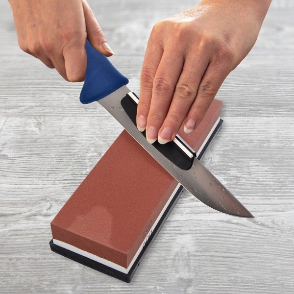 Острилка для ножів і ножиць, ORION 141130, камінна двостороння — для кухні та інструментів