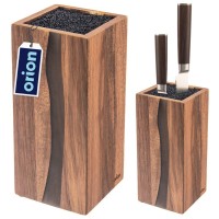 Підставка для ножів, RIVER, ORION 154306 — дерев'яний блок-органайзер для кухонних ножів, зберігання на робочій поверхні