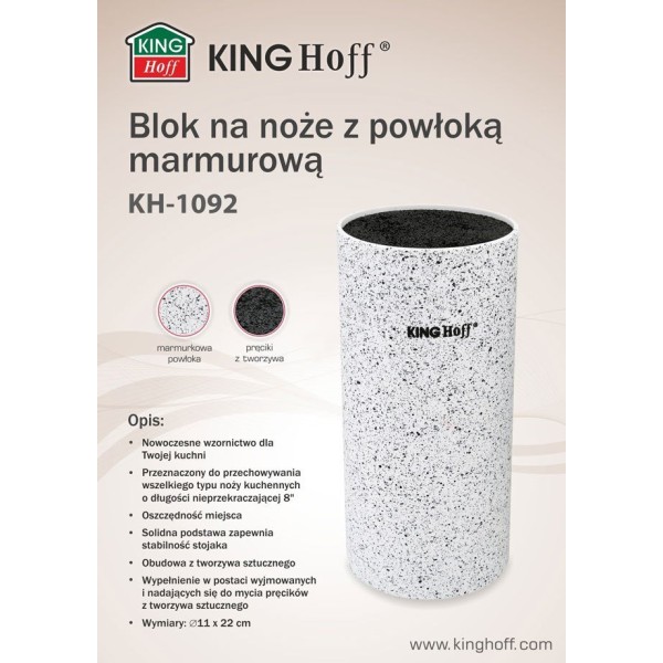 Uniwersalny stojak na noże Kinghoff KH-1092 do kuchni i bezpiecznego przechowywania