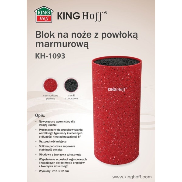 Stojak do noży KiNGHOFF KH-1093 uniwersalny do kuchni