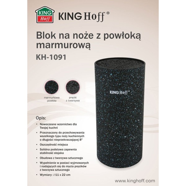 Stojak do noży KingHoff KH-1091 uniwersalny do kuchni
