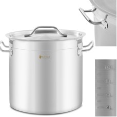 Каструля BergHOFF з кришкою та мірною шкалою, 12 л, для індукційних, газових і електричних плит